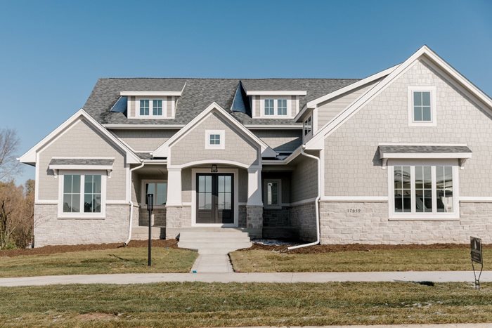 Craftsman style home in gray